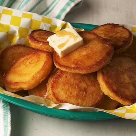 Fried Cornbread, Cornbread Recipe Sweet, Making Pancakes, Coconut Custard, Custard Pie, Corn Bread Recipe, Recipe Video, Breakfast Brunch Recipes, Bread Recipes Homemade