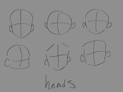 Art Head Shapes, Cartoon Head Shape Reference, Head Shapes Drawing Reference, Male Head Shape Reference, Sharp Art Style Anatomy, Block Art Style, Head Shape Drawing Reference, Head Shapes Cartoon, Different Head Shapes Drawing