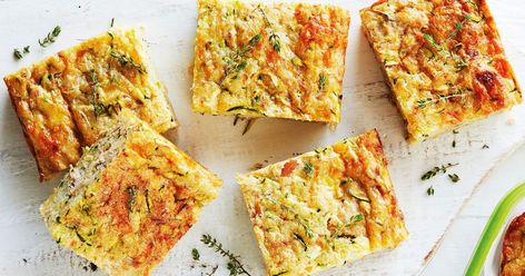 Zucchini  and tuna slice Gluten Free Zucchini Slice, Easy Zucchini Slice, Tuna Zucchini, Savoury Slice, Zucchini Slice, Pies Maker, Slices Recipes, Fresh Groceries, Quiche Recipes