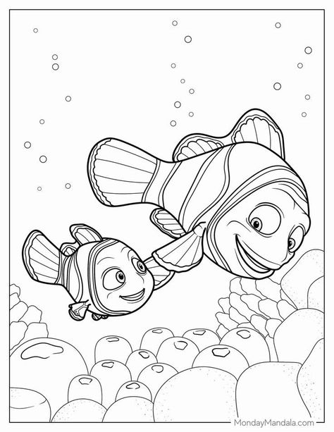 Anime English, Deco Marine, Marvel Coloring, Cartoon Coloring Pages, Finding Nemo, Disney Films, Disney Love, Disney Cartoons, Colouring Pages