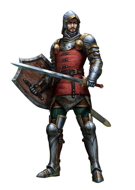 Male Human Fighter Guard Soldier - Pathfinder 2E PFRPG PFSRD DND D&D 3.5 4E 5E 5th ed d20 fantasy Town Guard Fantasy Art, Dnd City Guard, D&d Adventurer, Dnd Soldier, Dnd Guard, Fantasy Guard, D&d Npc, Dnd Villains, Town Guard