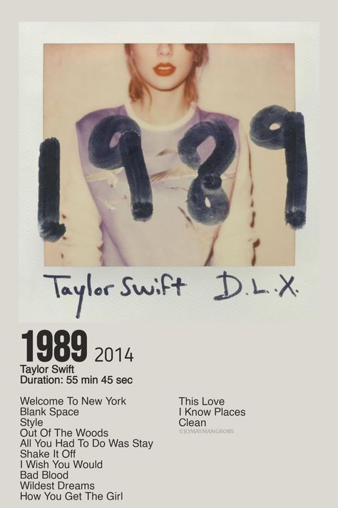 jomaymangrobs jonagraphics 1989 Taylor Swift Album, Song Cards, Album Prints, Tyler Swift, Polaroid Album, Music Poster Ideas, Album Posters, Polaroid Posters, Film Poster Design