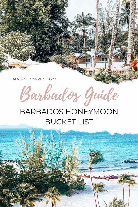 If you’re thinking of honeymooning in the Caribbean, Barbados is a really great option. With year-round sunshine, glittering beaches and breathtaking scenery, it’s easy to see why this island is a dream honeymoon destination. Whether you’re in the midst of planning or simply looking for inspiration, here’s everything you need to know about a heavenly honeymoon to Barbados… | Barbados honeymoon | Caribbean honeymoon guide | Barbados travel Honeymoon Caribbean, Barbados Honeymoon, Caribbean Honeymoon, Dream Escape, Barbados Travel, Honeymoon Inspiration, Couples Travel, Luxury Couple, Dream Honeymoon