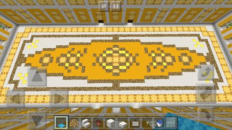 My Mansion #2- Minecraft Golden ballroom floor Ballroom Minecraft, Minecraft Ballroom, Floor Minecraft, Minecraft Floor Designs, Ballroom Floor, Ice Kingdom, Quartz Flooring, Floor Designs, Build Inspiration