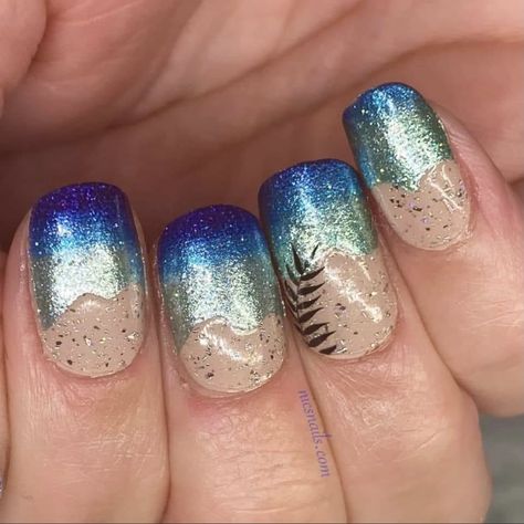 Beach Manicure, Aloha Nails, Color Street Mixed Mani, Nail Color Combos, Mixed Mani, Party Nails, Pedicure Nail Art, Beach Nails, Nail Polish Strips