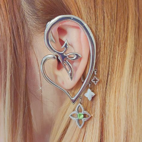 Genshin Impact Jewelry, Genshin Earrings, Genshin Impact Accessories, Genshin Jewelry, Pretty Jewelry Necklaces, Magical Jewelry, The Ear, Fantasy Jewelry, Really Cute Outfits