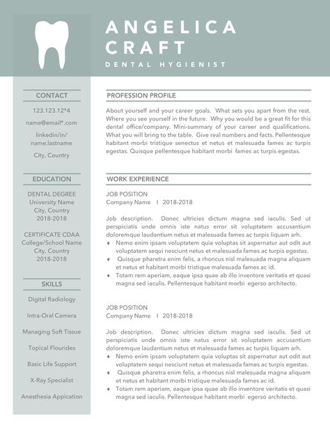 Dental Hygienist Resume, Dental Hygienist School, Hygiene School, Dental Assistant Study, Dentist Assistant, Dental Hygiene School, Student Resume Template, Student Resume, Dental School