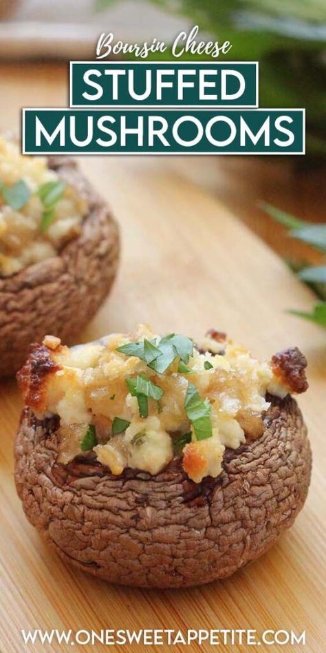 Looking for a quick appetizer that feels fancy but takes almost no effort? These three-ingredient Boursin Cheese stuffed mushrooms are your new go-to! With just 20 minutes from start to finish, you'll have a deliciously creamy and savory bite-sized treat that’s perfect for any occasion. Trust me, these little guys will disappear fast! Boursin Stuffed Mushrooms, Quick Appetizer, Dessert Pie Recipes, Cheese Stuffed Mushrooms, Boursin Cheese, Frozen Dessert Recipe, Stuffed Mushroom, Quick Appetizers, Easy Smoothie Recipes