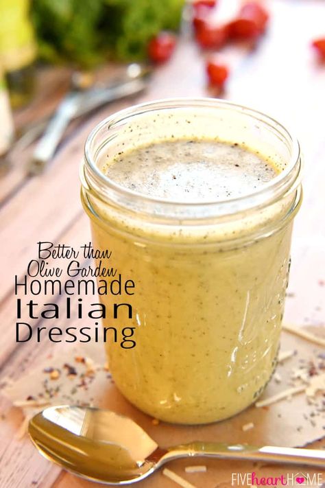 Zesty Salad Dressing, Italian Salad Dressing Homemade, Olive Garden Italian Dressing, Olive Garden Salad Dressing, Italian Dressing Recipes, Zesty Salad, Homemade Italian Dressing, Salad Dressing Recipes Homemade, Italian Salad Dressing