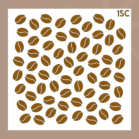 Coffee Stencil, Hat Cookies, One Smart Cookie, Coffee Cookies, Coffee Stencils, Cookie Stencils, Stencil Crafts, Girls Sweet, Coffee Bean