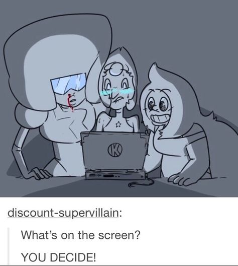 WHATS ON THAT SCREEN! And why is there nose bleed!!!! Pearls Wallpaper, Funny Logic, Universe Artwork, Steven Universe Theories, Universe Wallpaper, Steven Universe Ships, Steven Uni, Peridot Steven Universe, Meme Show