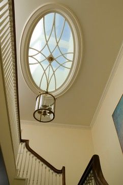 Piedmont Residence traditional staircase What a gorgeous entry! That is a skylight right? Oval Skylight, Skylight House, Luxury Design Print, Sky Window, Skylight Design, Ceiling Domes, Traditional Staircase, Bookshelves In Living Room, Sky Light