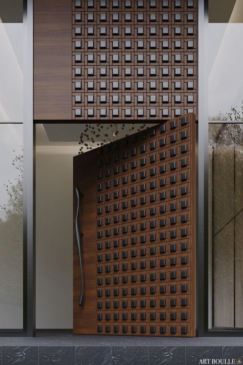 Modern Wood Doors, Modern Entrance Door, Modern Exterior Doors, Metal Doors Design, Main Entrance Door Design, Modern Entrance, Home Door Design, Entrance Door Design, Wooden Door Design