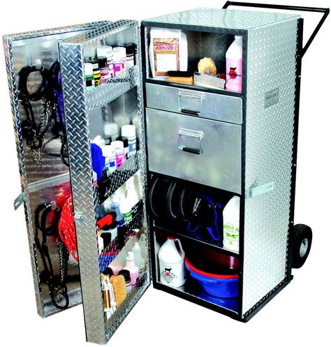 5' Upright Dolly Box Treadbrite Design - Item # 19468 Tack Locker, Horse Tack Rooms, Trunk Furniture, Show Steers, Tack Trunk, Pig Showing, Tack Box, Show Cows, Kombi Home