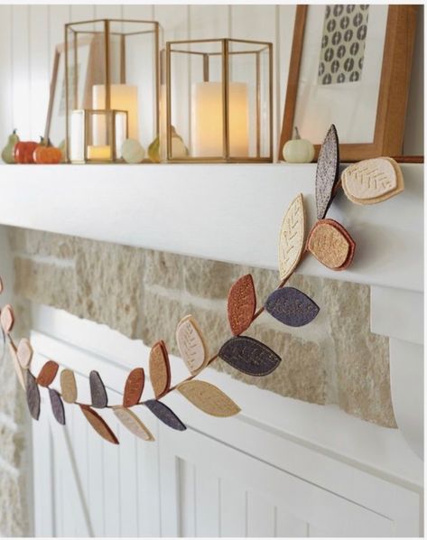 Thanksgiving Crafts To Make, Tovad Ull, Thanksgiving Decorations Diy, Diy Thanksgiving, Felt Garland, Autumn Crafts, Fall Decor Diy, Thanksgiving Crafts, Fall Diy