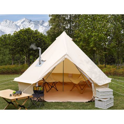 Canvas Tent Camping, Glamping Business, 12 Person Tent, Adventures With Friends, 8 Person Tent, Yurt Tent, Canvas Bell Tent, Tent Stove, Portable Tent