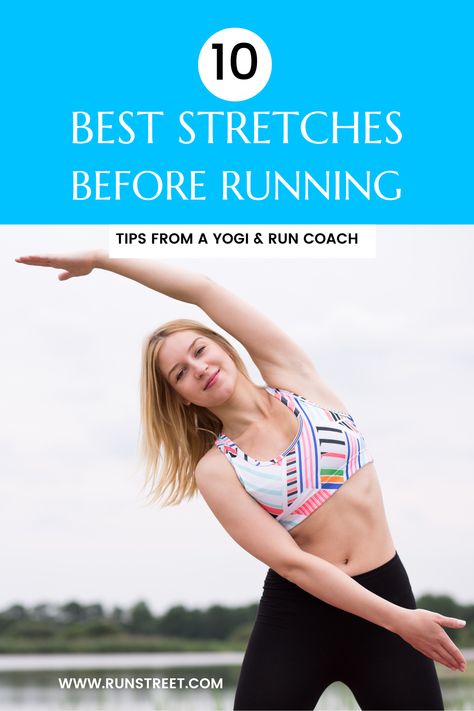 stretches-for-running Stretches For Running, Runner Stretching, Stretches Before Running, Best Running Gear, Warm Up Stretches, Running Stretches, Stretches For Runners, Workouts Running, Calf Stretches