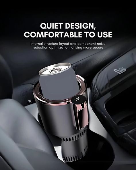 Keep Your Drinks Perfectly Hot or Cold! Meet the Smart Car Cup Holder - the ultimate travel buddy. 🚗☕🥤 No more lukewarm coffee or warm soda. Plug it into your car's DC outlet and enjoy your drinks at the perfect temperature, wherever you go! #SmartCarCupHolder #TravelEssential #HotAndColdDrinks #Holypots Ceramic Bakeware, Long Drives, Travel Buddy, Ceramic Cookware, Essential Kitchen Tools, Drinkware Accessories, Commute To Work, Smart Car, Car Travel