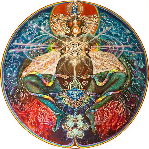 Cosmic Mother Birthing Rainbow Body by Melissa Shemanna Cosmic Mother, Sacred Feminine, Images And Words, Goddess Art, Mystical Art, Tibetan Buddhist, Visionary Art, Art Business, Spiritual Art