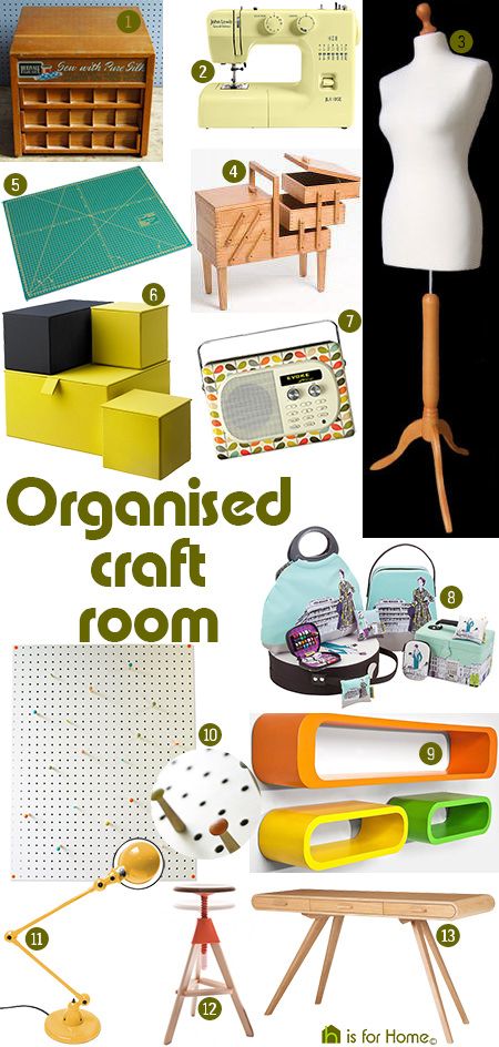 'Organised craft room' mood board via @hisforhome Creative Houses, Creative Home Office, Work Room, Spare Bedroom, Craft Room Organization, Craft Organization, Creative Home, Our House, The Dream