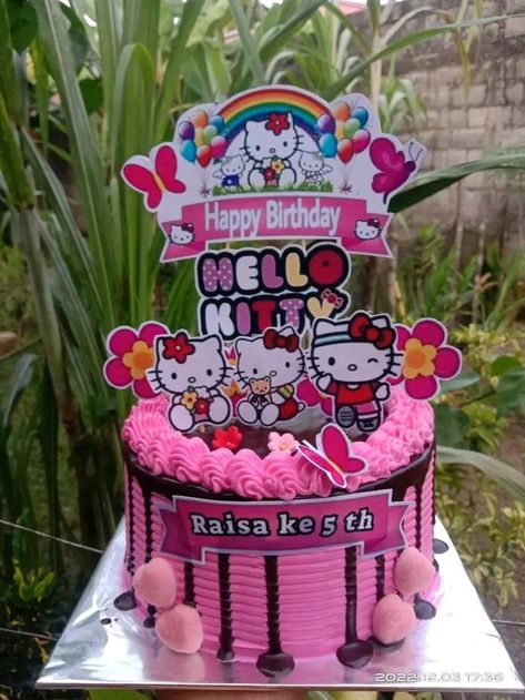 Hello kitty pink Cake Hello Kitty, Cake Pic, Tart Cake, Decorating Frosting, Kitty Cake, Birthday Cake Topper Printable, Cake Decorating Frosting, Hello Kitty Cake, Hello Kitty Birthday