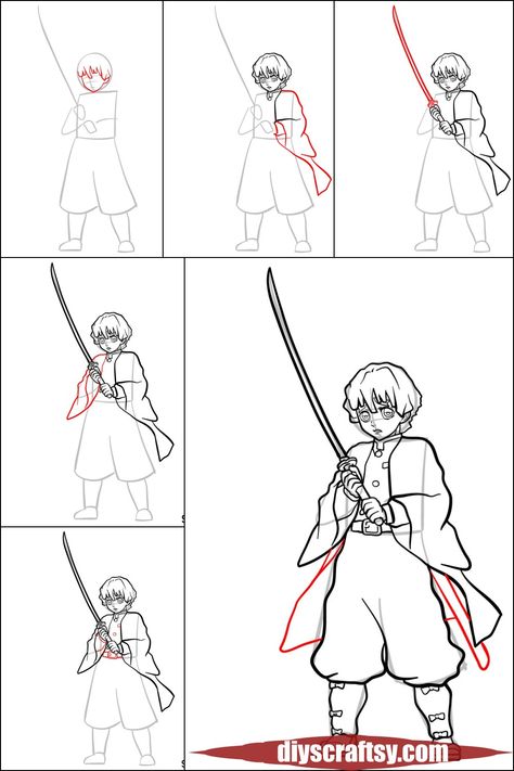 How To Draw Anime Step By Step Easy, Demon Slayer Drawing Step By Step, Zenitsu Sketch Easy, Zenitsu Drawing Sketch Easy, Anime Sketch Zenitsu, Zenitsu Agatsuma Drawing, Zenitsu Drawing Easy, How To Draw Zenitsu, Anime Step By Step Drawing