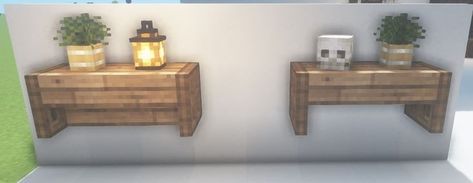 Things To Put Inside Your Minecraft House, Minecraft Small Dining Table, Closet Minecraft Ideas, Minecraft Inspo Interior, Minecraft Cute Decor, Small Minecraft House Interior, Minecraft Small House Interior, Minecraft Patio Ideas, Minecraft Closet Ideas