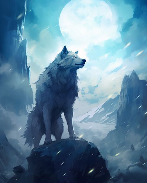 Inuit Mythology, Wolf Rider, Magical Wolf, Magic Animals, Holiday Card Inspiration, Anime Wolves, Shifting Realities, Moon Wolf, Beauty Drawings