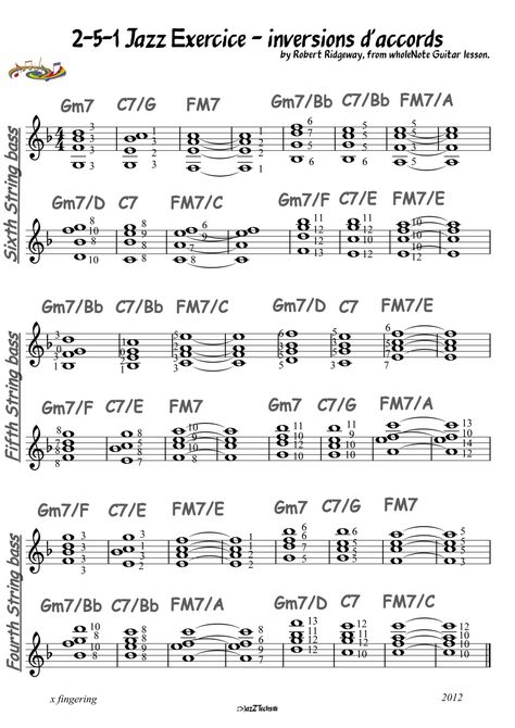 II-V-I Jazz chords exercice (inversions) – :>)azZTechs# Jazz Chord Progressions, Jazz Chords, Music Flashcards, Songs For Dance, Music Theory Piano, Learn Guitar Songs, Jazz Guitar Lessons, Guitar Theory, Learn Music Theory