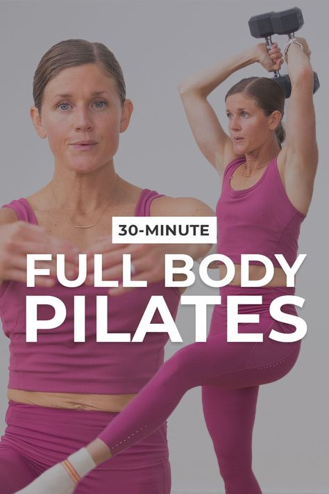 Challenge your total body strength, core stability and mobility with this full body power pilates at home. You don't need expensive reformer pilates classes to see achieve your fitness goals at home. This fusion-style workout combines core-strengthening pilates sequences with high-rep strength training to target every muscle in the body in just 30 minutes. 30 Ab Challenge, Pilates Barre Workout, Nourish Move Love, Pilates Benefits, Pilates Classes, Pilates At Home, Reformer Pilates, Ab Challenge, Core Stability