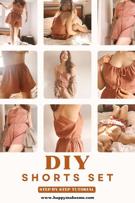 Diy Lounge Wear, Summer Matching Sets, 2 Piece Lounge Set, Dress Sewing Patterns Free, Cute Lounge, First Sewing Projects, Fashion Sewing Tutorials, Cozy Lounge, Free Fashion