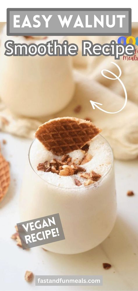 This Walnut Smoothie is a combination of walnuts and frozen yogurt creates a rich and creamy texture that is sure to please, while also providing a boost of protein, healthy fats, and essential nutrients. Try it now! Walnut Smoothie, Fun Meals, Vanilla Frozen Yogurt, Vanilla Smoothie, Nutritious Smoothies, Vanilla Yogurt, Essential Nutrients, Creamy Texture, Smoothie Recipe