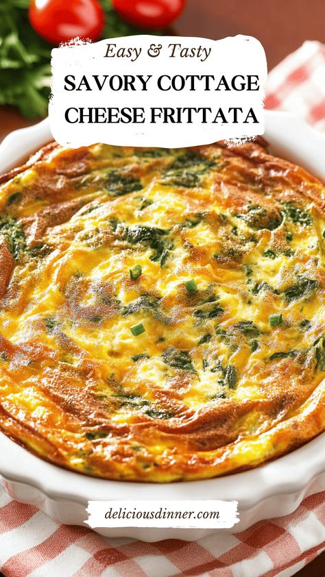 Savory Cottage Cheese Frittata - Delicious Dinner Feta Cheese Quiche Recipes, Crustless Frittata Recipes, Egg Frittata With Cottage Cheese, Dutch Oven Frittata, Keto Frittata Recipes Breakfast, Cottage Cheese And Eggs Recipes, Make Ahead Frittata Recipes, Cottage Cheese Egg Frittata, Quiche With Cottage Cheese Recipes