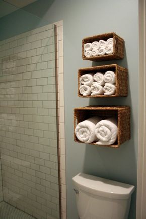 Bathroom Diy Ideas, Bathroom Towel Storage, Cheap Organization, Diy Towels, Bathroom Storage Ideas, Diy Bathroom Storage, Kitchen Apartment, Dollar Store Organizing, Bathroom Diy