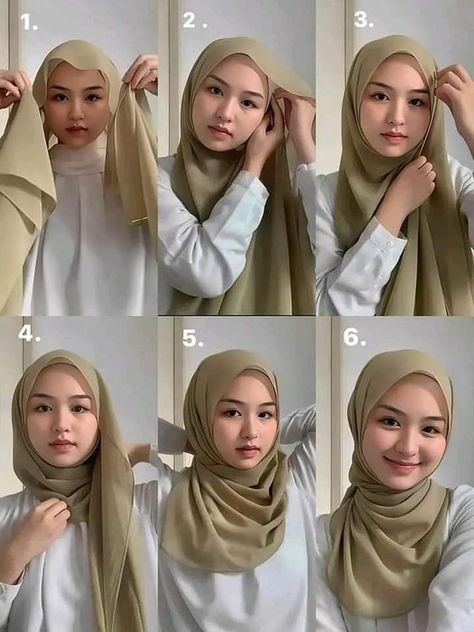 Aesthetic in fashion Simple Hijab Tutorial, Tutorial Hijab Pashmina, Ootd Poses, Simple Hijab, Hijab Look, Street Hijab Fashion, Hijab Style Tutorial, Pashmina Hijab Tutorial, Tutorial Hijab