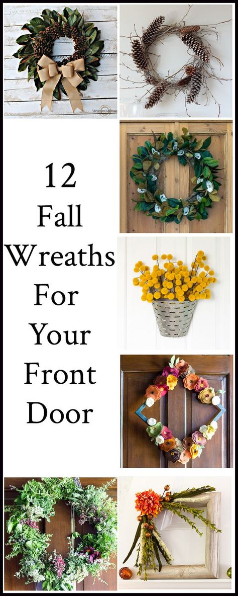 A round-up of 12 beautiful fall wreaths that you can make yourself. Links to each wreath where you can get the how-to's to diy your own wreath. Diy Fall Ideas, Diy Crafts Ideas, Indoor Wreath, Holiday Tablescapes, Autumn Decorating, Fall Craft, Homemade Decor, Diy Wreaths, Farmhouse Fall Decor