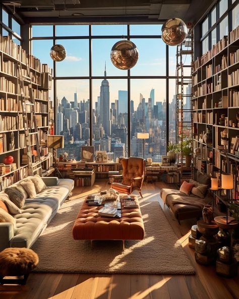 Lots Of Books, Cozy Minimalist, Home Library Design, Bohemian Eclectic, Dream House Rooms, Minimalist Room, Fantasy House, Library Design, Dream House Interior