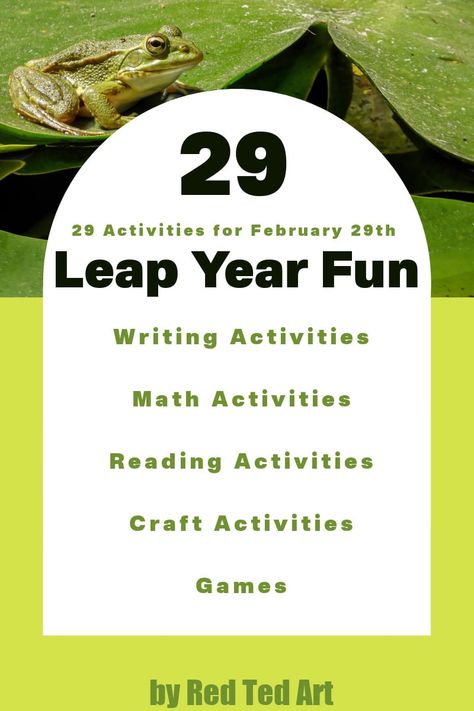 Check out these 29 Fun Leap Year Activities for Elementary School Students! Some great ideas covering all subjects. Leap Year Writing Activities, some fun Leap Year Math Activities and of course Leap Year Crafts to try out! Leap Year Ideas For School, Leap Year Crafts, Leap Year Activities, Leap Day Activities For Kids, Leap Day Activities, Leap Year Activities For Kids, Easy Writing Prompts, Activities For The Classroom, Fun Writing Activities