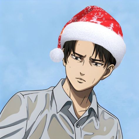 a Levi xmas pfp made by me ! ! Levi Christmas Pfp, Anime Xmas Pfp, Anime Xmas Icon, Levi Ackerman Christmas, Aot Christmas Pfp, Christmas Pfp Anime, Levi Christmas, Xmas Pfp, Christmas Pfp