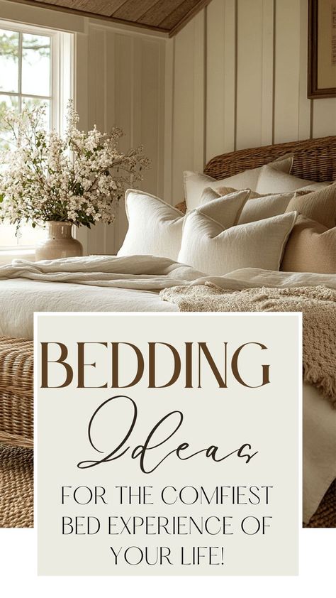 bedding ideas Best Bed Sheet Sets, Luxury Bedding Sets Master Suite, Bed Covers Aesthetic, Comfy Bed Ideas, Luxury Bedding Ideas, King Bedding Ideas, Comfiest Bed, Best Comforters, Feminine Bedding