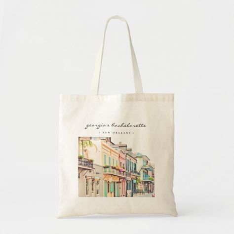 NOLA New Orleans French Quarter Bachelorette Tote Bag New Orleans Bachelorette Aesthetic, Bachlorette Party Gifts, New Orleans Bachelorette Party, Nola Bachelorette Party, Bachelorette Tote Bags, Nola Bachelorette, New Orleans Bachelorette, Bachelorette Gift Bags, Bachelorette Tote