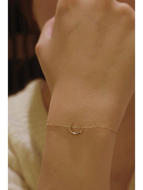 #Gemstone #Elegance #Jewelry #Exploring #the #Beauty #Embracing #Jewelry #of #of #Simplicity #and #Minimalist Star And Moon Bracelet Gold, Crescent Moon Bracelet, Simple Jewelry Bracelet, Silver Bracelet For Women In Style, Bracelets Designs For Women, Simple Bracelets Gold, Dainty Bracelets Gold, Bracelets Gold Simple For Women, Delicate Bracelet Gold