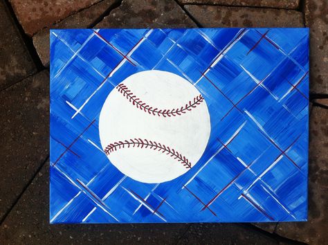 Canvas painting of baseball Future Painting, Sports Painting, Baseball Coach, Painting Party, Paint Night, Painting Ideas On Canvas, Sports Art, Painting Class, Boy Party