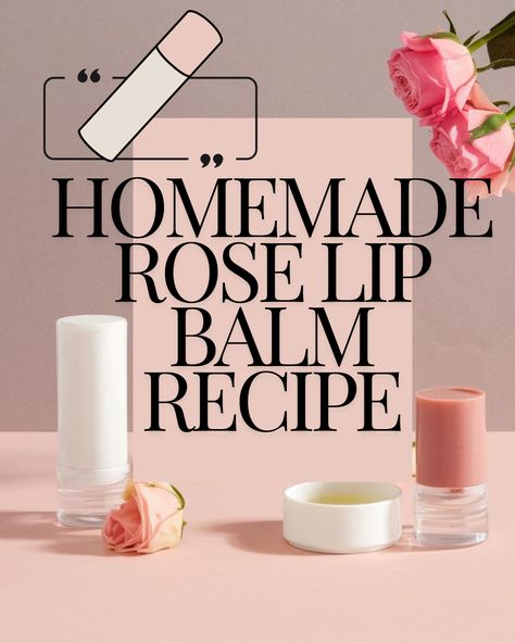 Looking to pamper your lips with a luxurious and all-natural DIY? Learn how to make your own rose lip balm at home with this detailed recipe! Using organic ingredients like shea butter, beeswax, and rose-infused oil, this lip balm is perfect for keeping your lips soft, smooth, and hydrated. Customize the color, scent, and even turn it into a two-in-one lip scrub! for a thoughtful gift or a personal treat. Click through for the full tutorial! #DIYBeauty #NaturalLipCare #RoseLipBalm #HomemadeBalm Lip Balm At Home, Homemade Balm, Lip Balm Recipe, Balm Recipe, Rose Lip Balm, Rose Lip, Lip Balm Containers, Lip Balm Recipes, Infused Oil