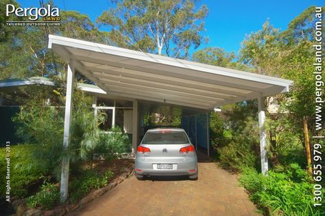 Carport on Pinterest | Carport Designs, Modern Carport and Car Ports Carport Ideas Attached To House, Car Porch Design, Modern Carport, Carport Ideas, Diy Carport, Carport Plans, Pergola Carport, Steel Pergola, Car Port