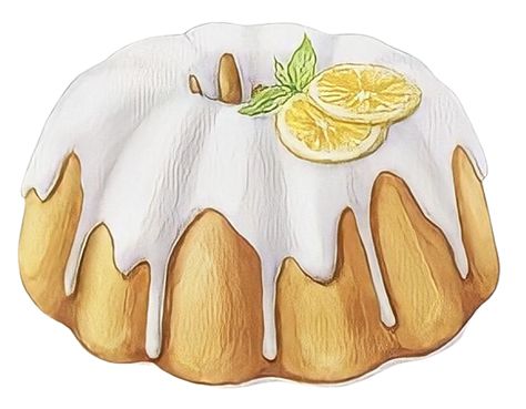 Recipe Book Printables, Lemon Chiffon Cake, Candy Logo, Cake Drawing, Cake Illustration, Recipe Scrapbook, Food Sketch, Food Cartoon, Food Illustration Art