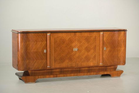 Art Deco Rosewood Sideboard France 1940's | Vinterior Art Deco Drinks Cabinet Vintage, 1930s Sideboard, Vintage Sideboard, Credenza, Sideboard, Art Deco, France, Interior Design, For Sale