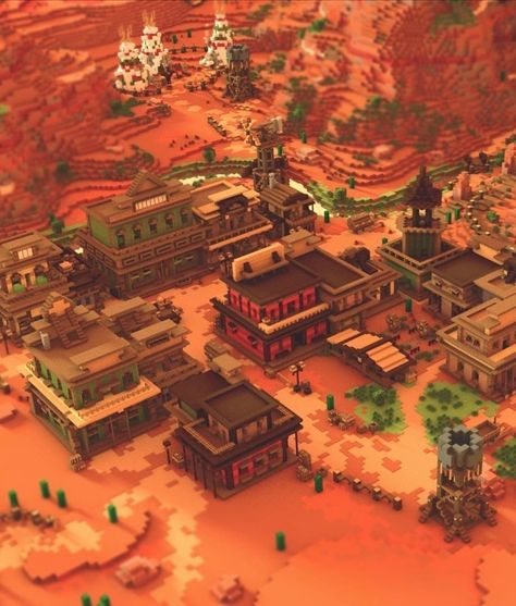 Acacia Village Minecraft, Minecraft Old West Builds, Minecraft Old West Town, Minecraft Cowboy Town, Old Western Minecraft Builds, Minecraft Mesa Build Ideas, Western Town Map, Western House Minecraft, Minecraft Mesa House Ideas