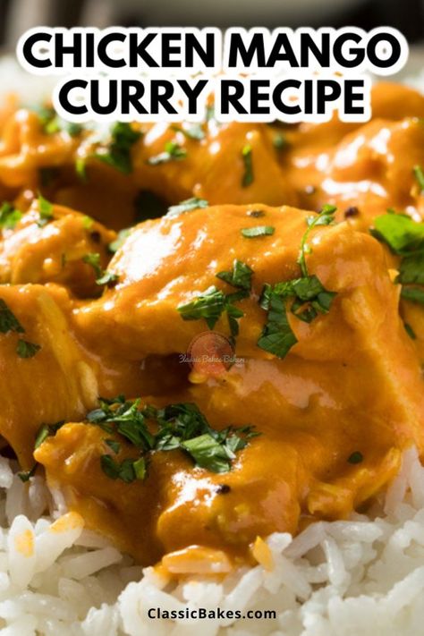 Slow Cooker Curry Chicken, Mango Curry Recipe, Curry Slow Cooker, Curry Mango, Mango Chicken Curry, Slow Cooker Curry, Slow Cooker Chicken Curry, Slow Cooker Enchiladas, Mango Curry