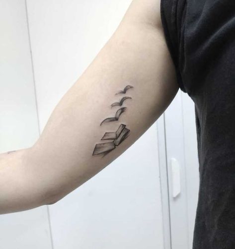 Teacher Tattoo, Teacher Tattoos, Book Lover Tattoo, Books Tattoo, Pencil Tattoo, Apple Tattoo, Interesting Tattoos, Inspo Tattoo, Bunny Tattoos